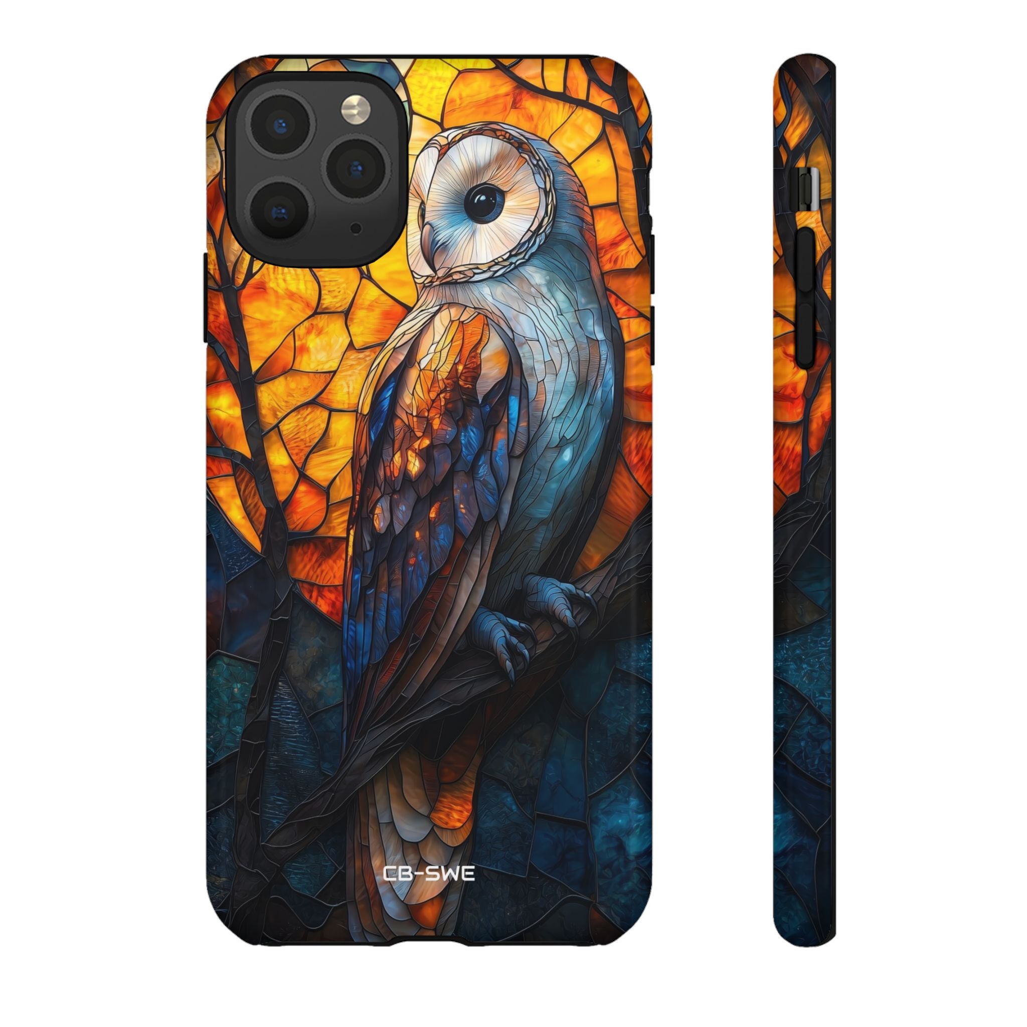 Owl Gazes Moonlight - iPhone Case