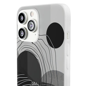 Monochrome Dynamics | Flexible Phone Case for iPhone