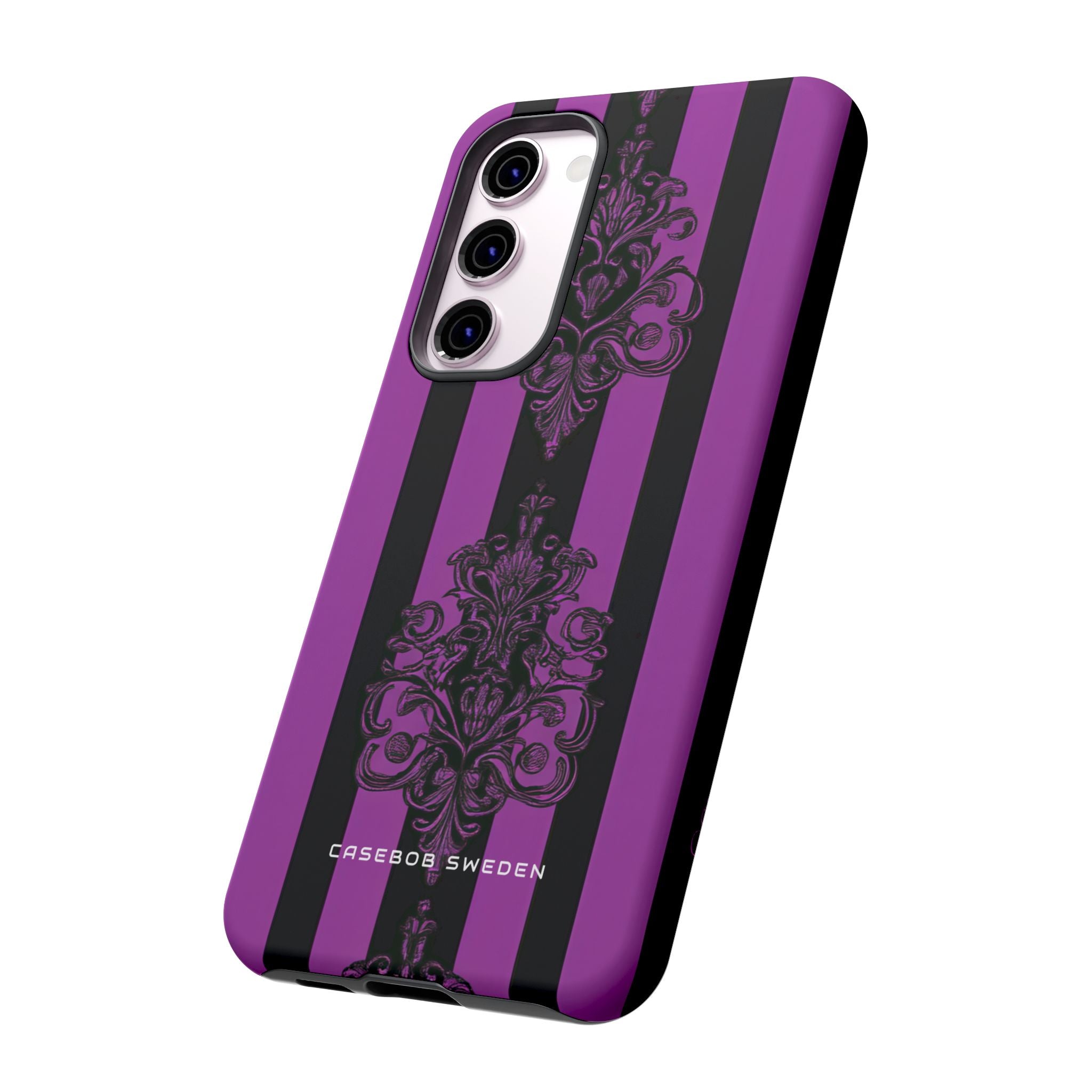 Gothic Elegance with Vertical Stripes and Ornamental Motifs Samsung S23 - Tough Phone Case