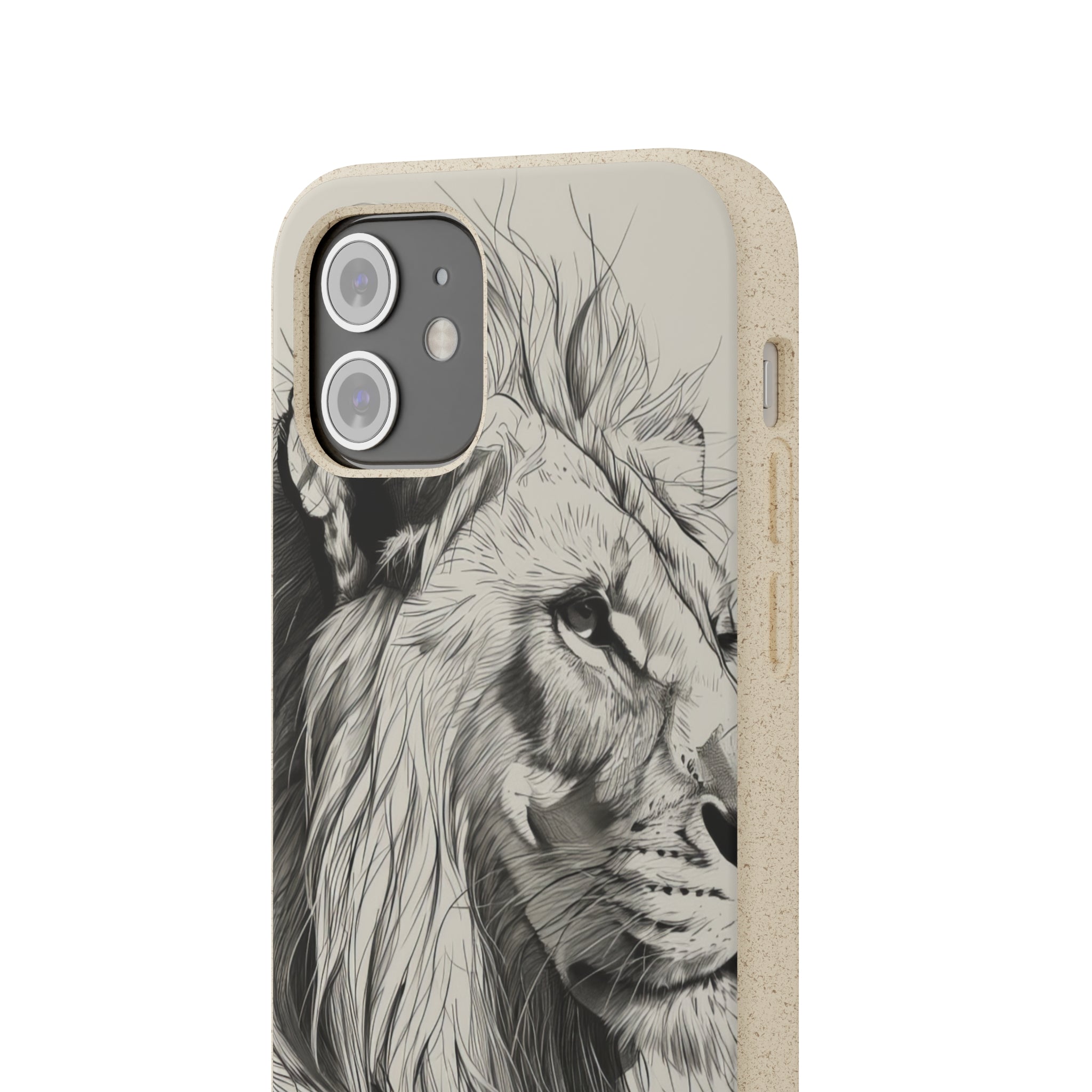 Majestic Linework Lion | Biodegradable Phone Case