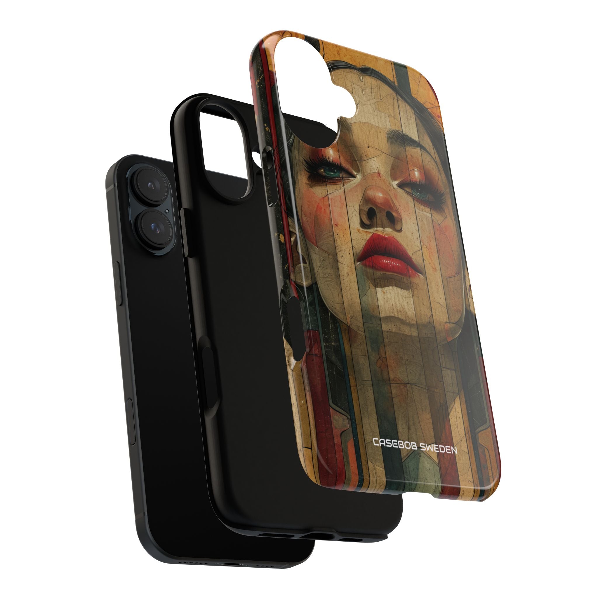 Bold Art Deco Portrait - Tough iPhone 16 Phone Case