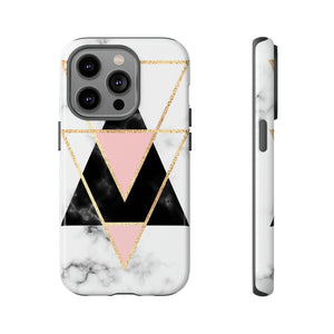 Marble Triangles - Protective Phone Case