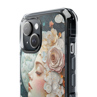Moon Embraces Flowers iPhone Case - Impact