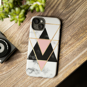 Marble Triangles - Protective Phone Case