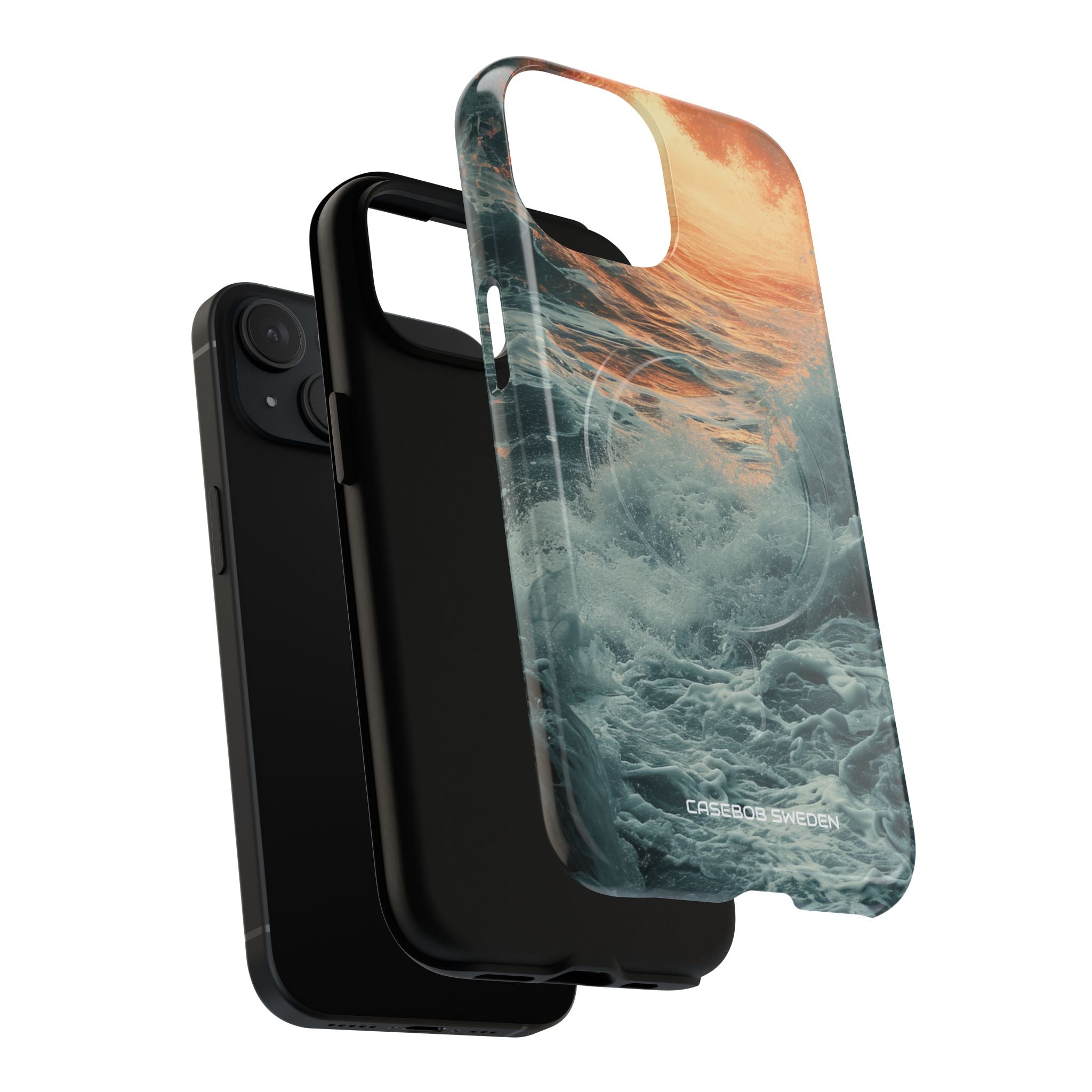 Fiery Wave Power - Tough + MagSafe® iPhone 15 Phone Case