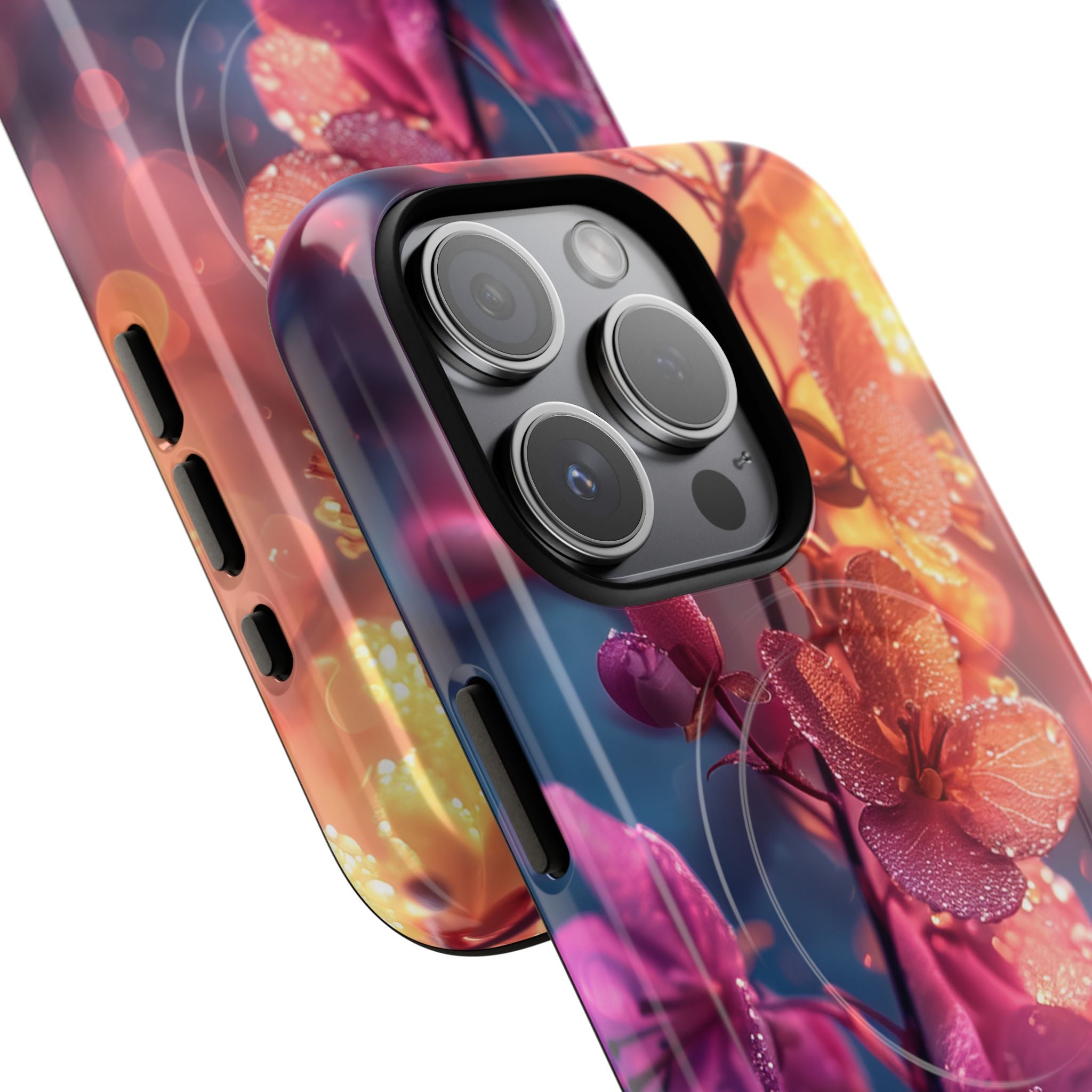 Pink Bloom Serenity - Tough + MagSafe® iPhone 15 Phone Case