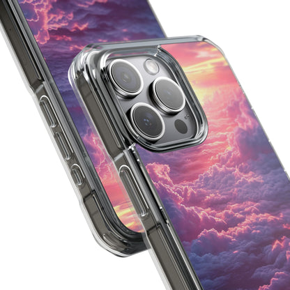 Pink Purple Clouds - Clear Impact iPhone 15 Phone Case