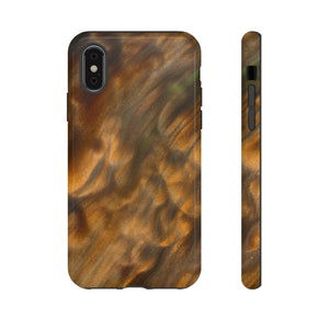 Gold Sand Ink Art iPhone Case (Protective) iPhone X Glossy Phone Case