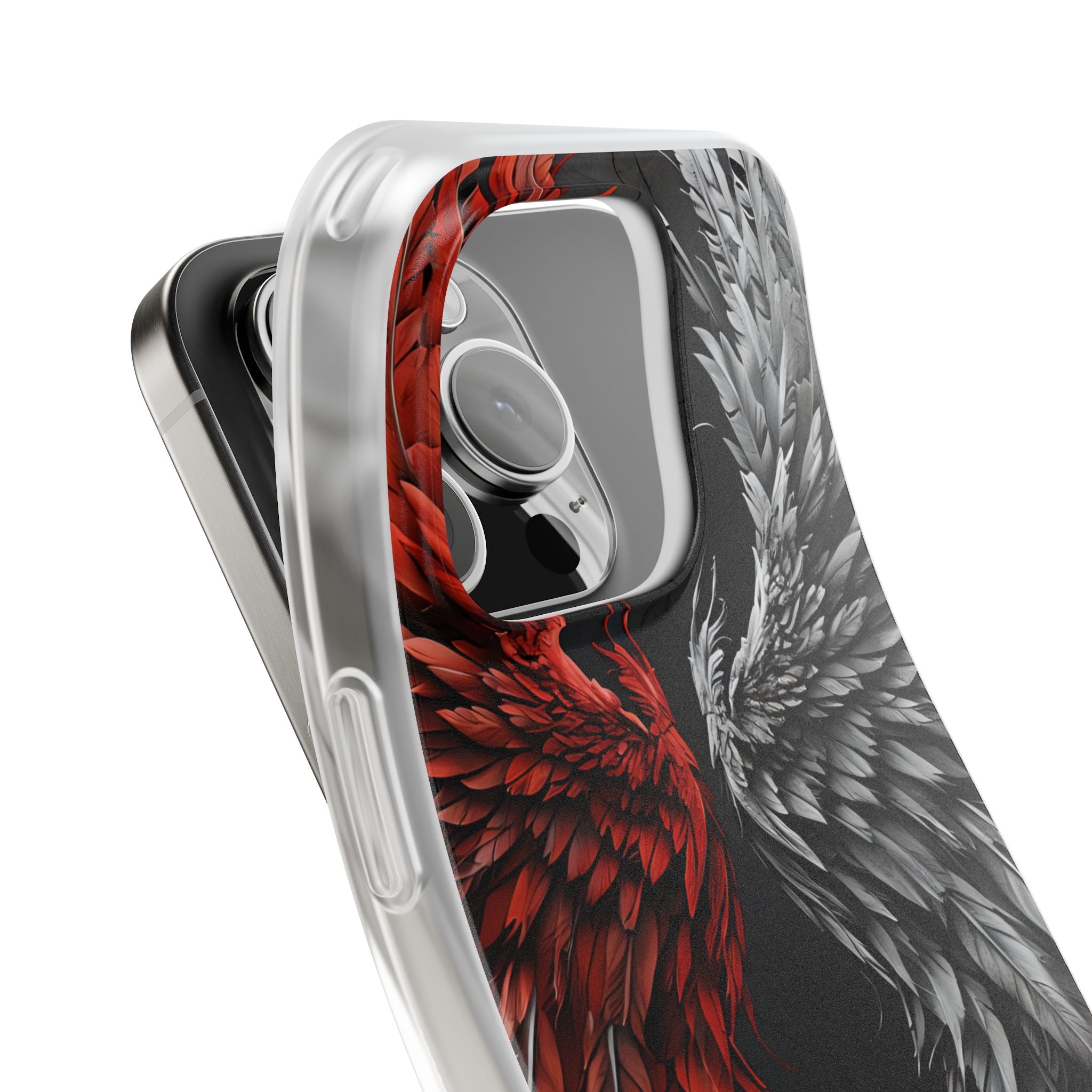 Crimson White Wings iPhone 16 Pro Case - Soft