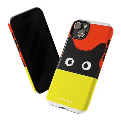 Peekaboo Cat Crimson iPhone 15 Plus Case - Tough