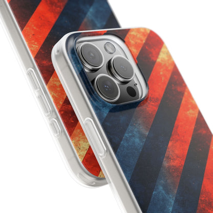 Diagonal Stripes Blaze iPhone 16 Pro Max Case - Soft