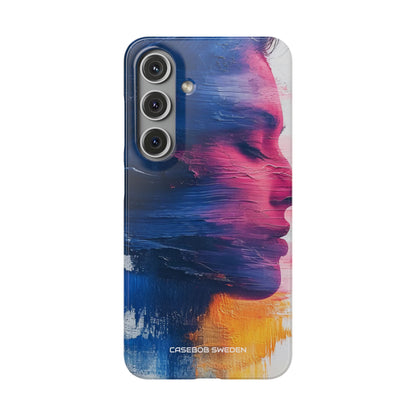 Blue Magenta Portrait - Slim Samsung S24 Phone Case