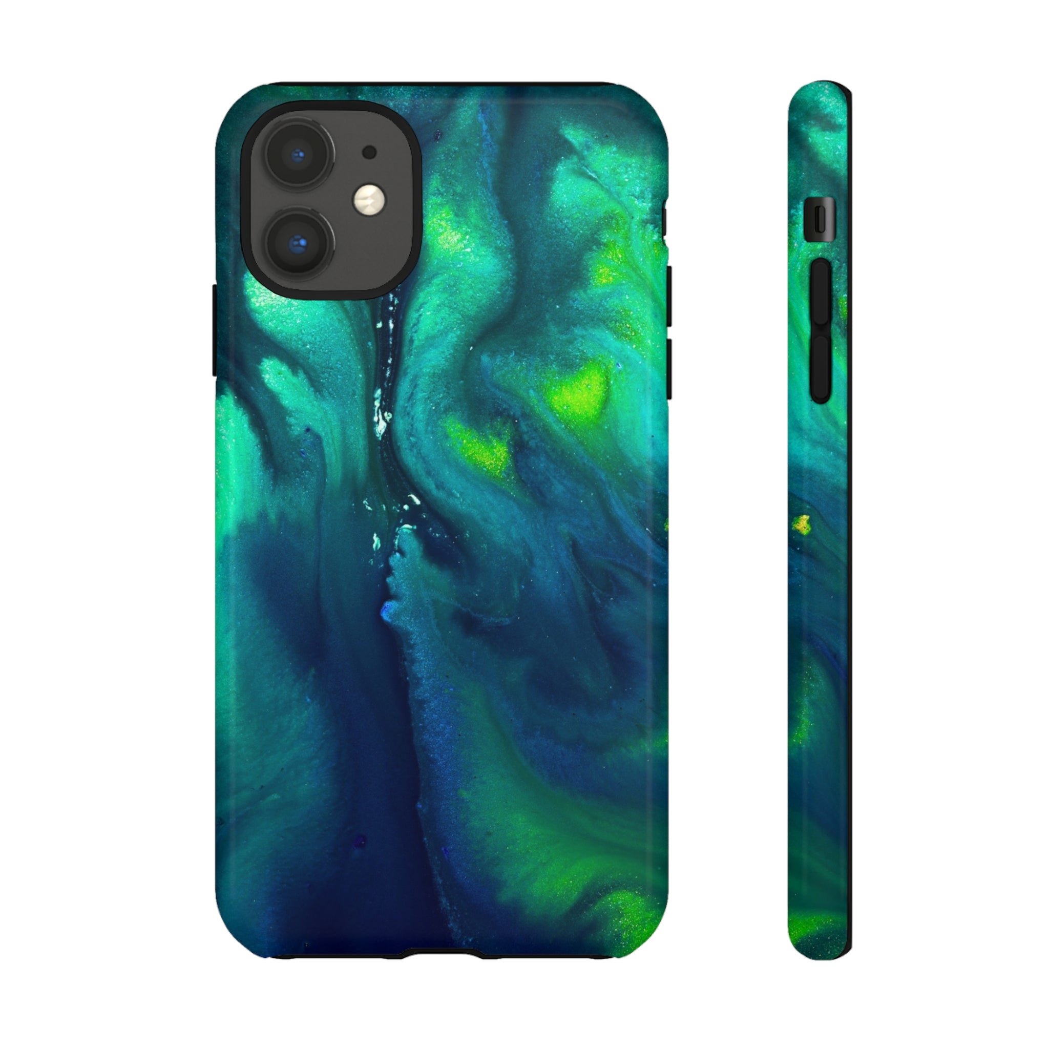 Northen Light Ink Art iPhone Case (Protective) iPhone 11 Glossy Phone Case