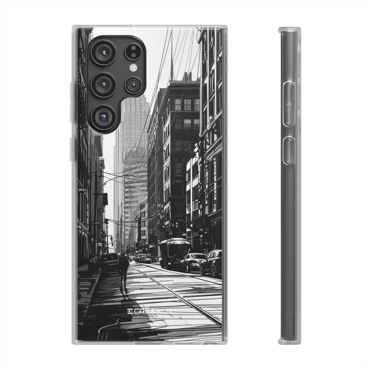 Noir Urban Serenity | Flexible Phone Case for Samsung Galaxy