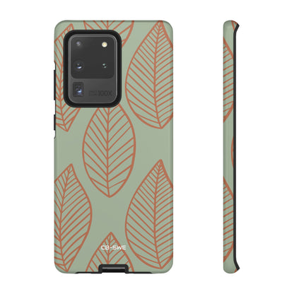 Mint and Orange Leaves - Samsung Case