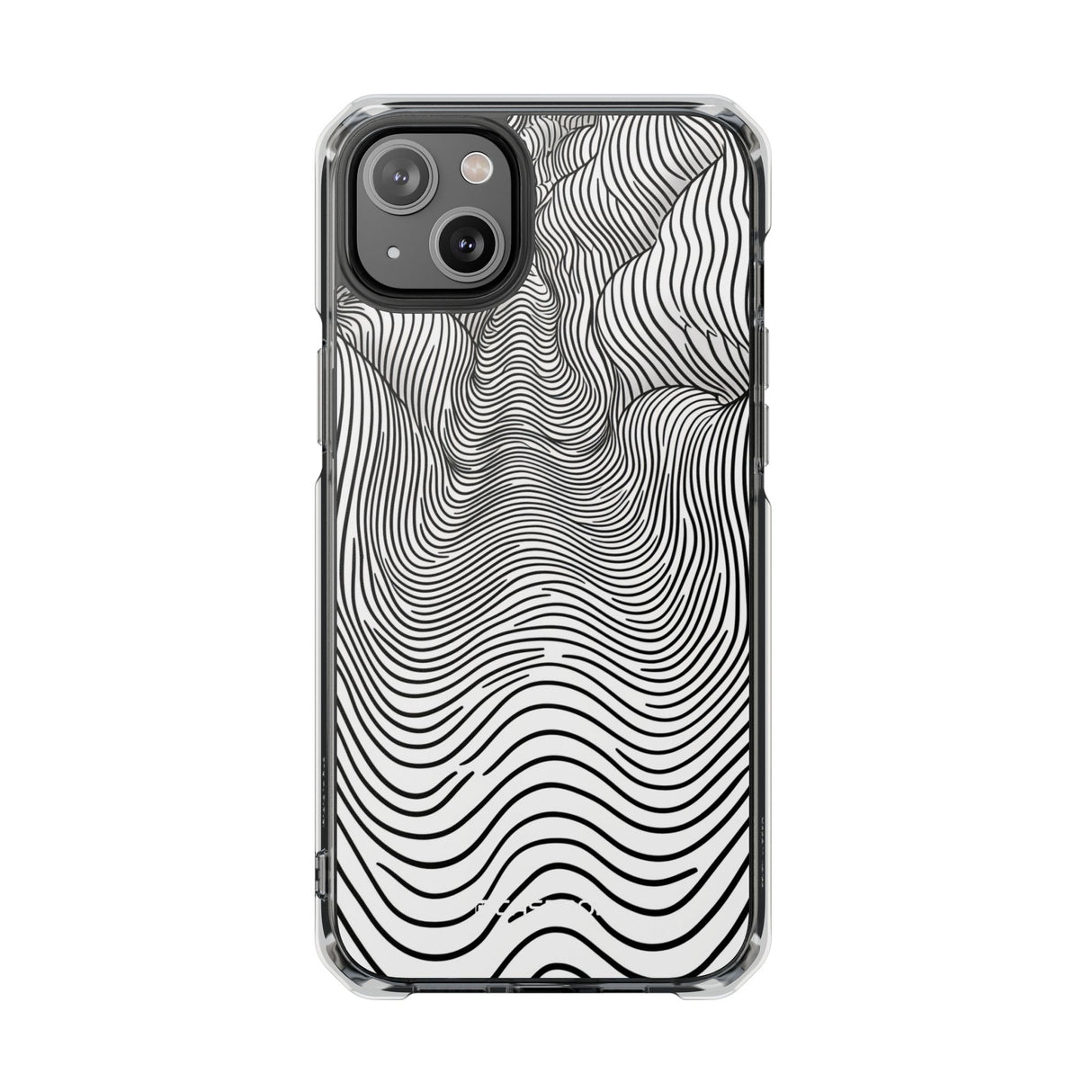 Fluid Waves - Phone Case for iPhone (Clear Impact - Magnetic)