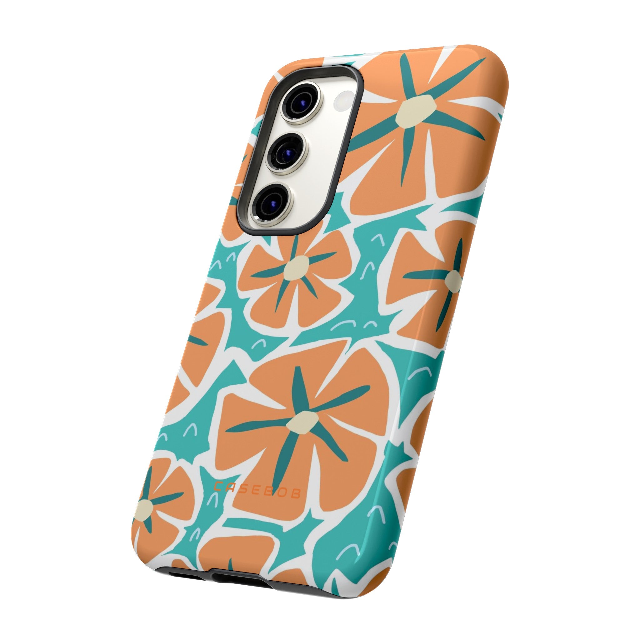 Orange Happy Flower - Protective Phone Case