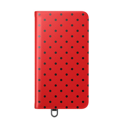 Black Dot Grid - Samsung S24 Case - Wallet