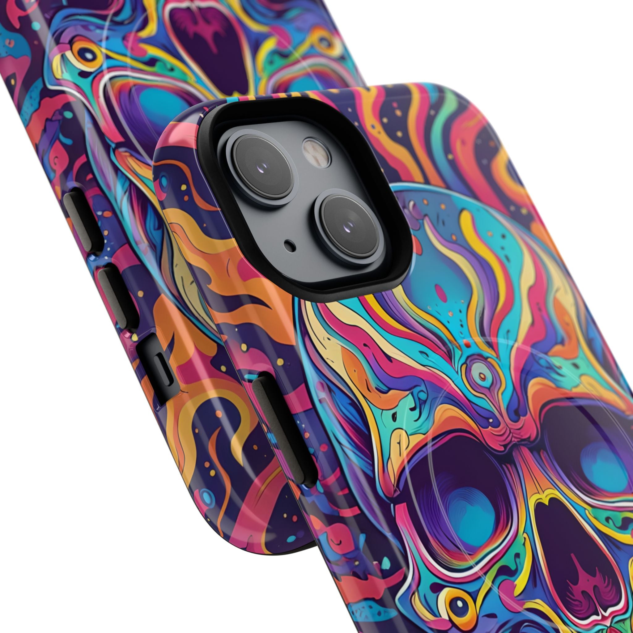 Flaming Skull iPhone 14 Case - Tough+