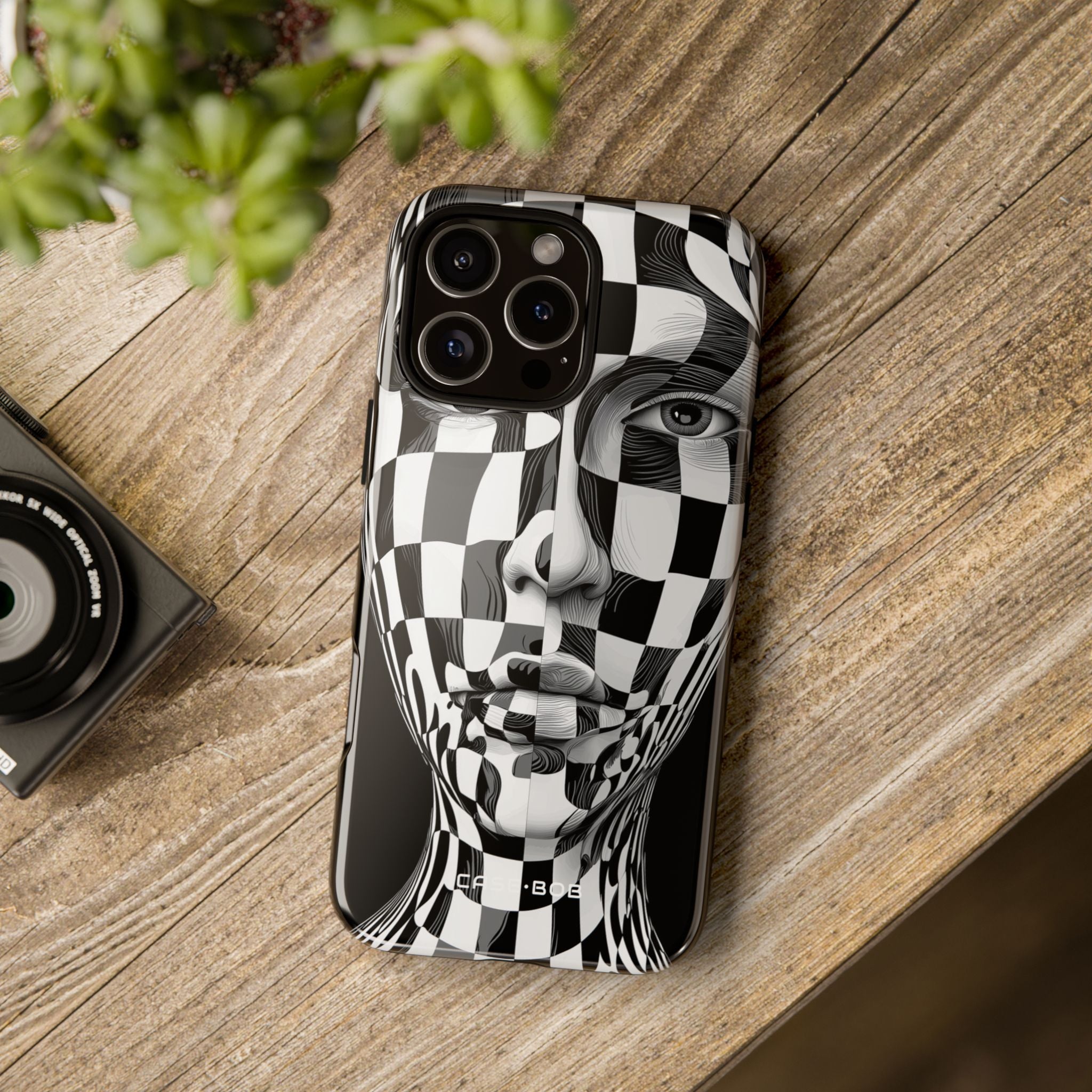Checkered Face iPhone 16 Pro Max Case - Tough
