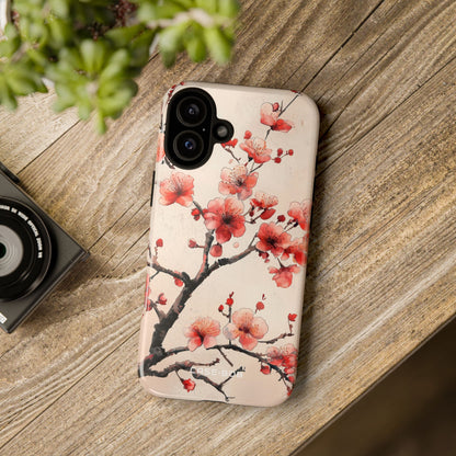Cherry Blossom Whisper iPhone 16 Plus Case - Tough