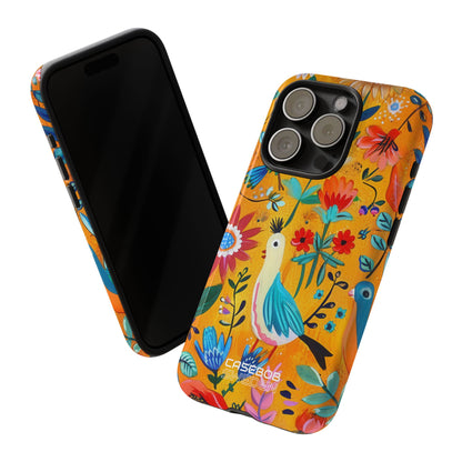 Whimsical Birds Garden iPhone 15 - Tough