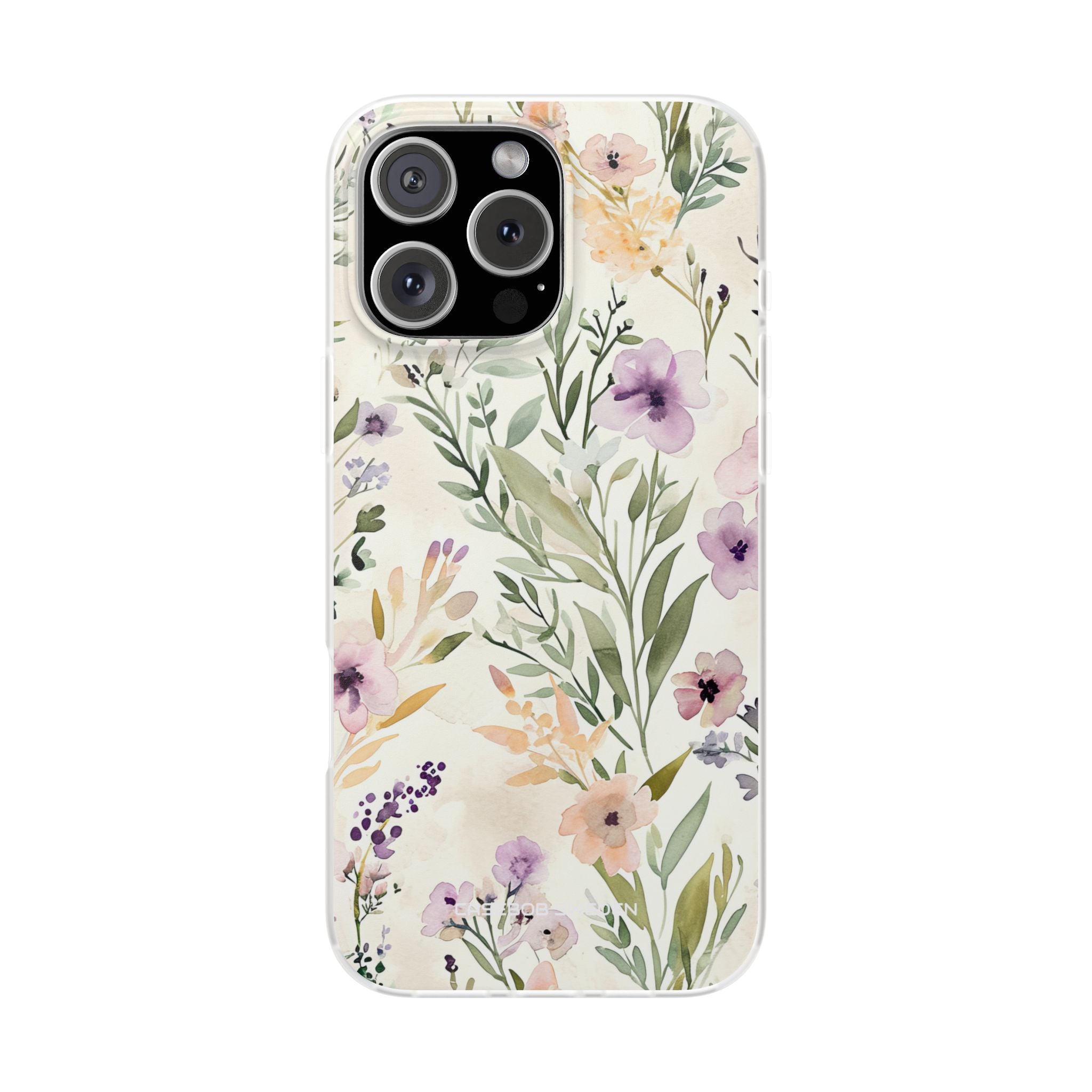 Soft Green Lavender Floral Pattern - Flexi iPhone 16 Phone Case