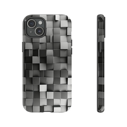 Monochrome Square Gradient - Protective Phone Case