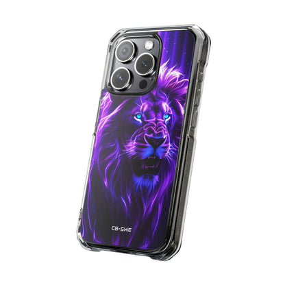 Neon Lion Majesty iPhone Case - Impact