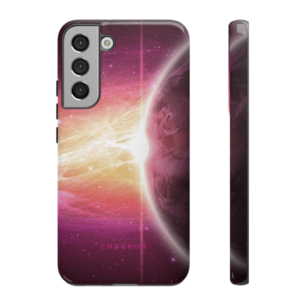 Purple Planets in Space - Protective Phone Case