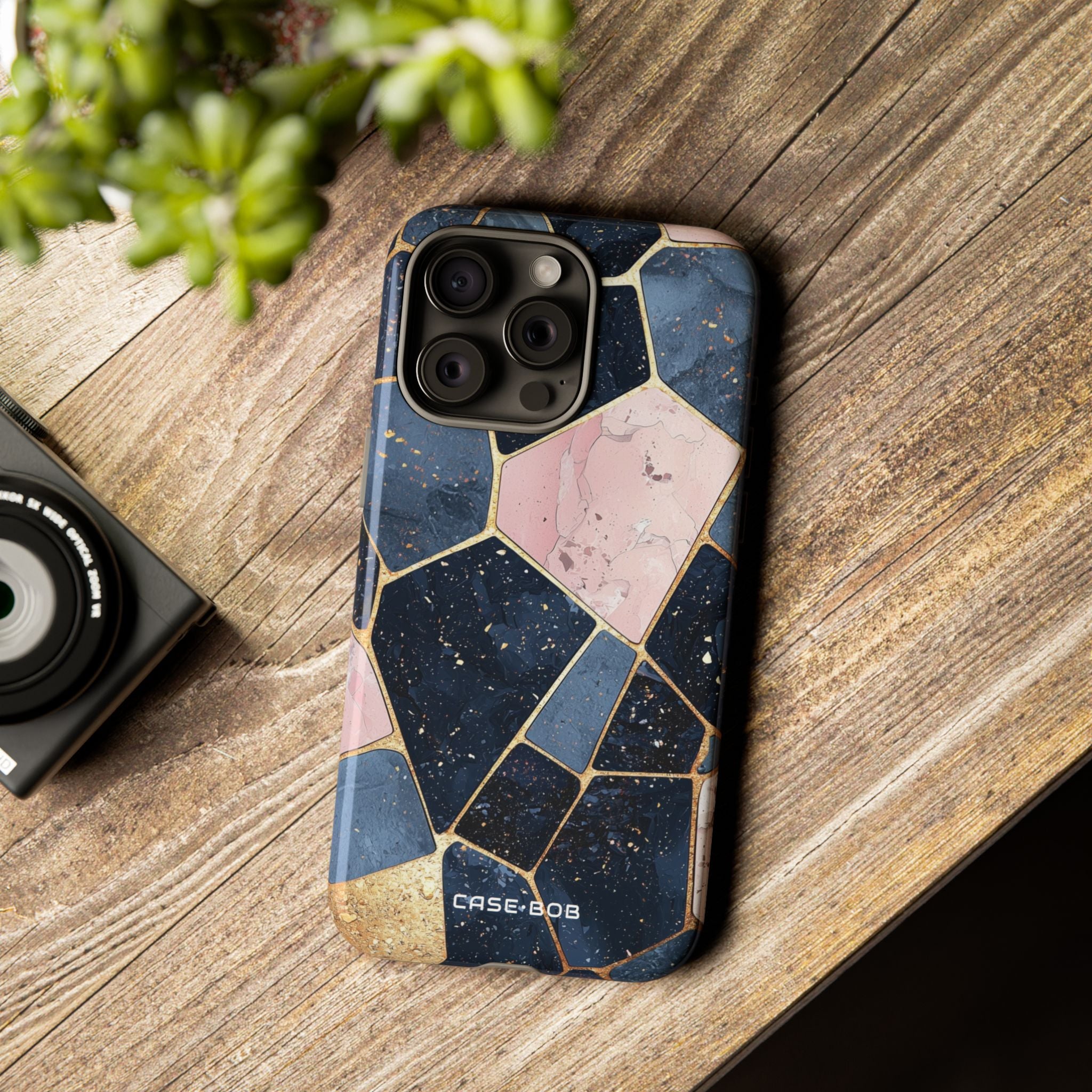 Golden Mosaic iPhone 15 Pro Max Case - Tough