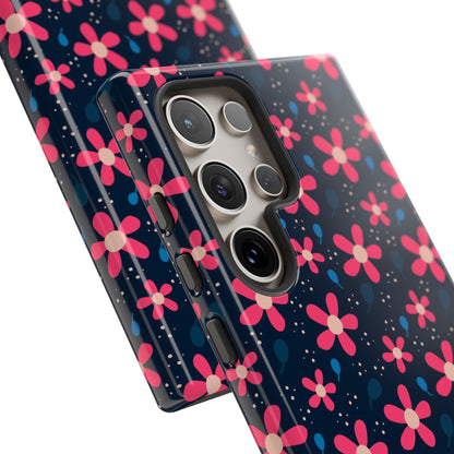 Pink Flower Pattern - Protective Phone Case