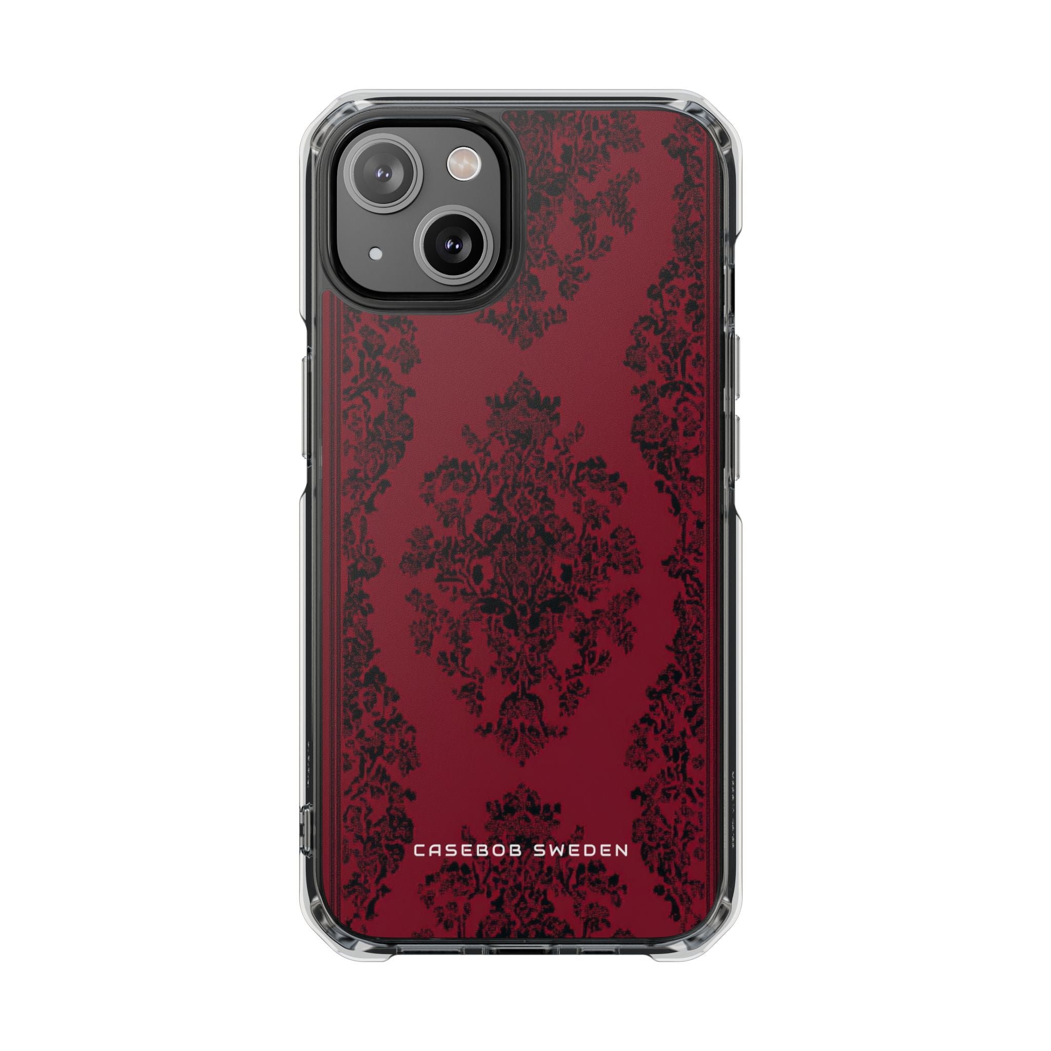 Gothic Crimson Elegance iPhone 14 - Clear Impact Phone Case