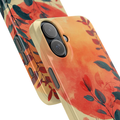 Orange Sun Harmony - Slim iPhone 16 Phone Case