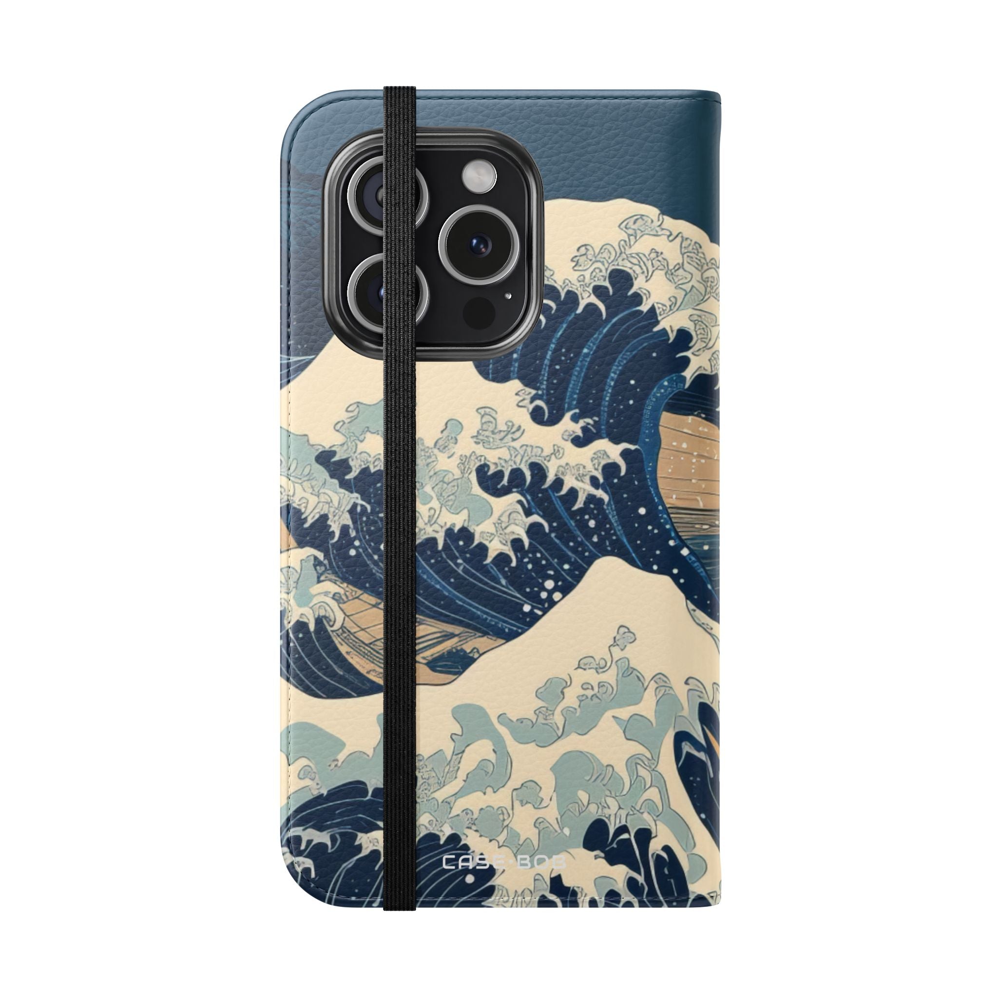 Cresting Navy Wave - iPhone 15 Pro Case - Wallet