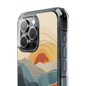 Sunset Waves - Phone Case for iPhone (Clear Impact - Magnetic)