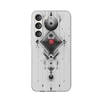 Red Geometry Harmony | Flexible Phone Case for Samsung Galaxy