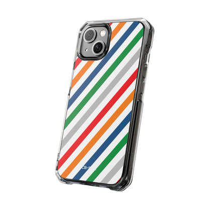 Vibrant Geometric Stripes iPhone Case - Impact