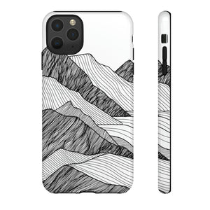 Abstract Mountain Line Art - Protective Phone Case