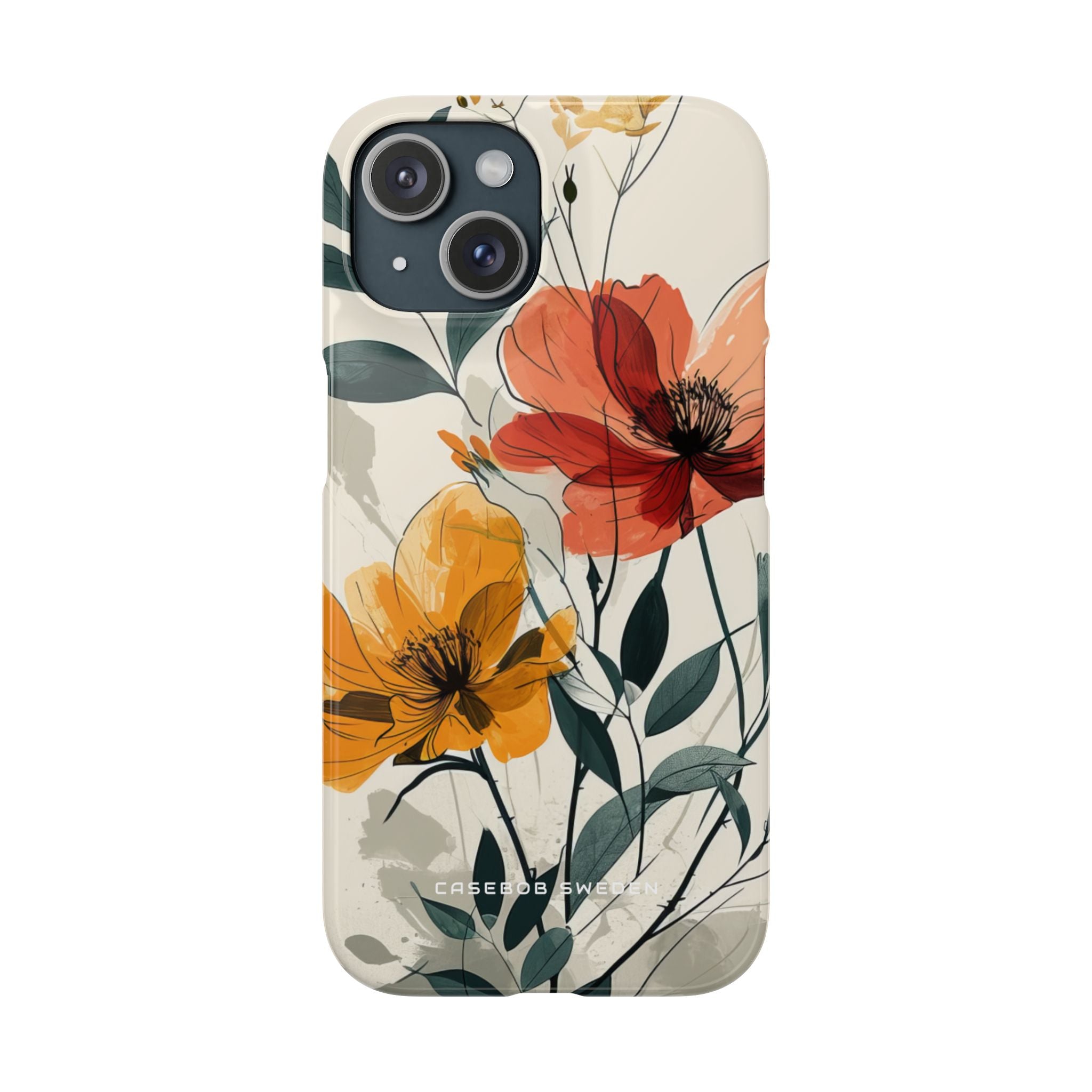 Elegant Floral Harmony iPhone 15 - Schlanke Handyhülle