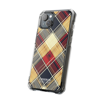 Plaid Diamond Tapestry iPhone 15 - Impact Clear+