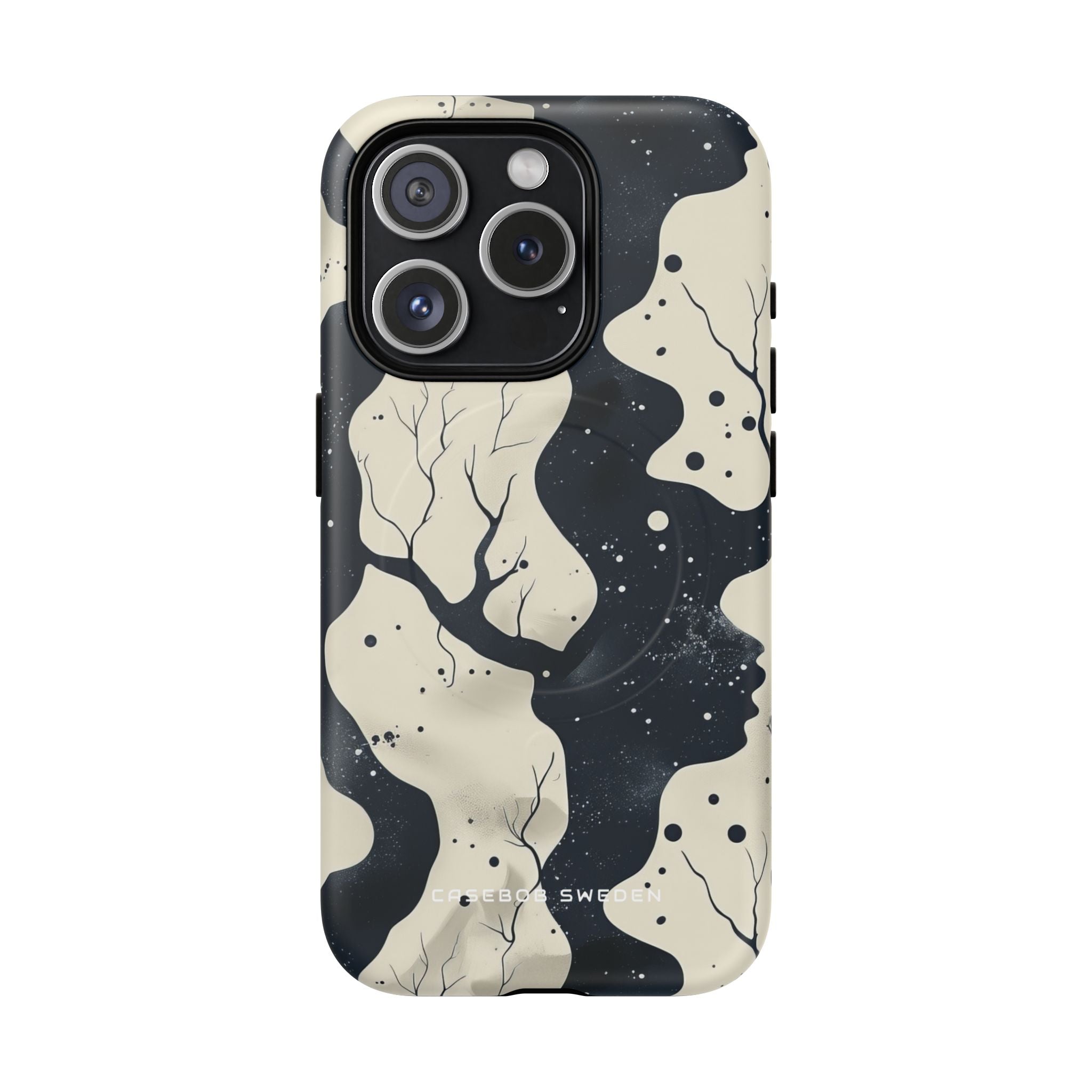 Organic Fluid Silhouettes with Cosmic Depth iPhone 15 | Tough+ Phone Case