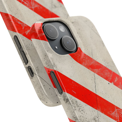 Striker Crimson Stripes iPhone 15 - Slim Phone Case