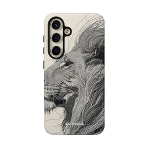 Majestic Lion: Grayscale Elegance - For Samsung S24