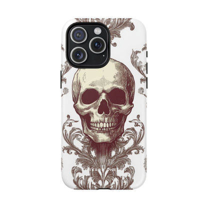 Gothic Skulls and Ornate Foliage iPhone 15 | Tough+ Phone Case