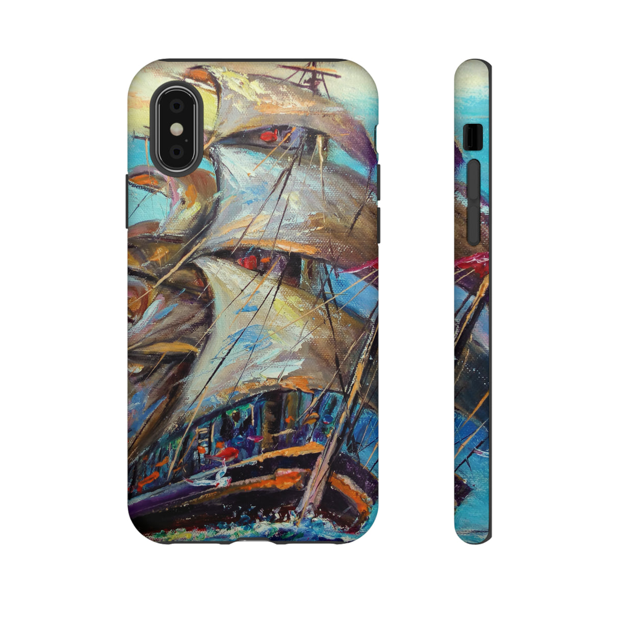 Oil painting - Sailboat - Protective Phone Case