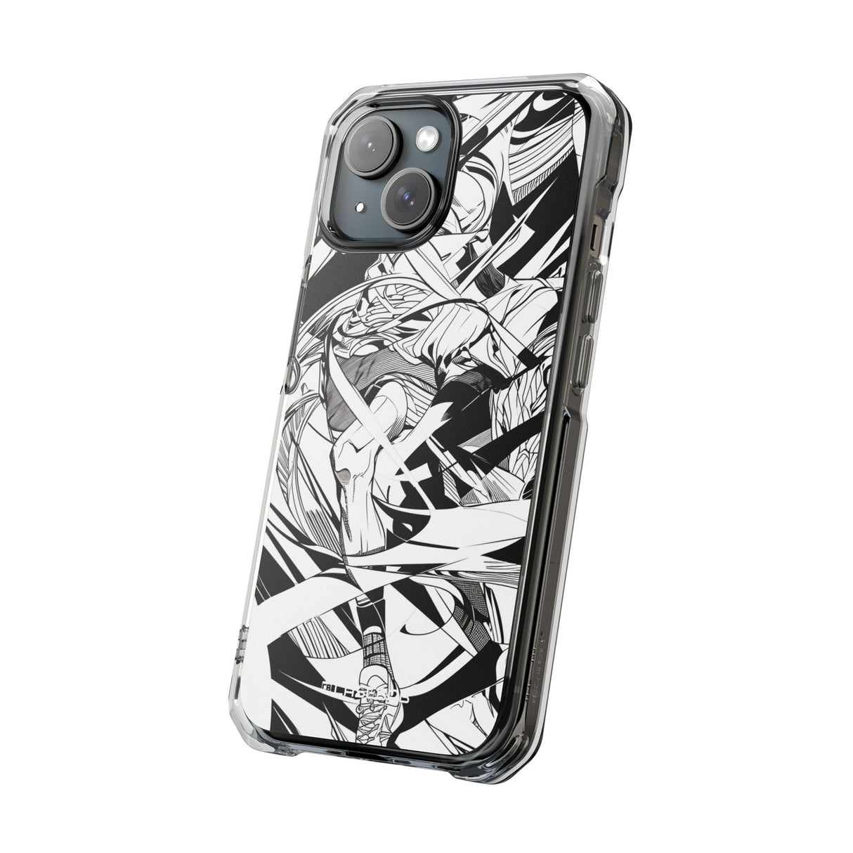 Dynamic Court Noir - Phone Case for iPhone (Clear Impact - Magnetic)