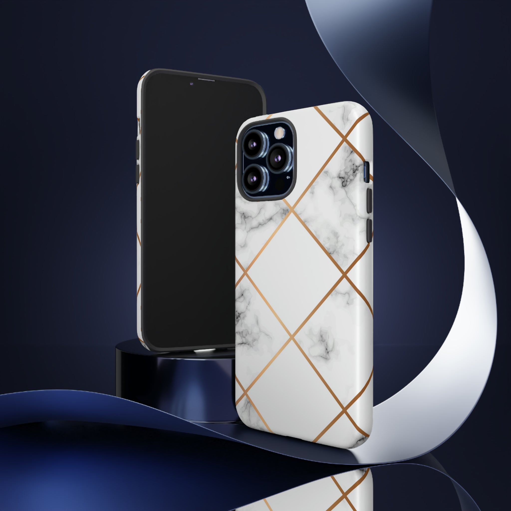 White Marble - Protective Phone Case