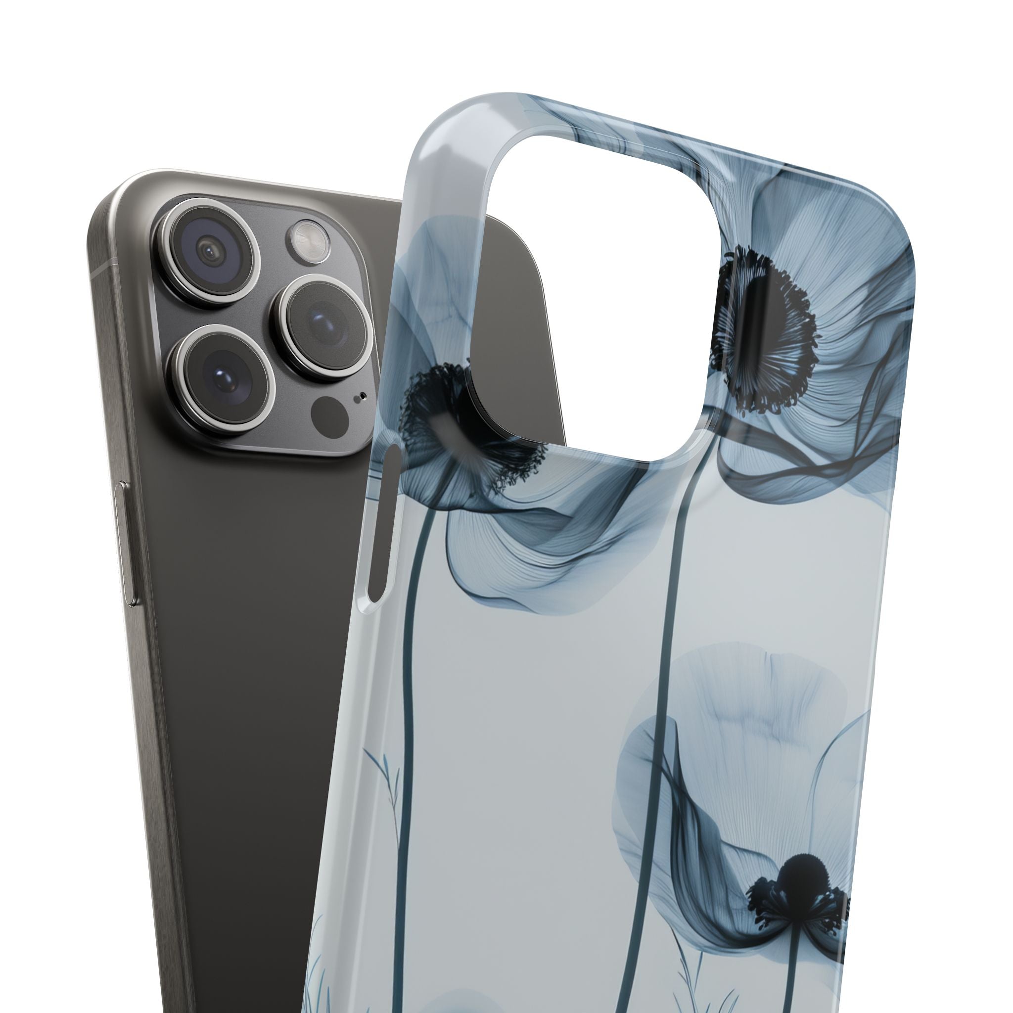 Ethereal X-Ray Flowers iPhone 15 - Slim Phone Case