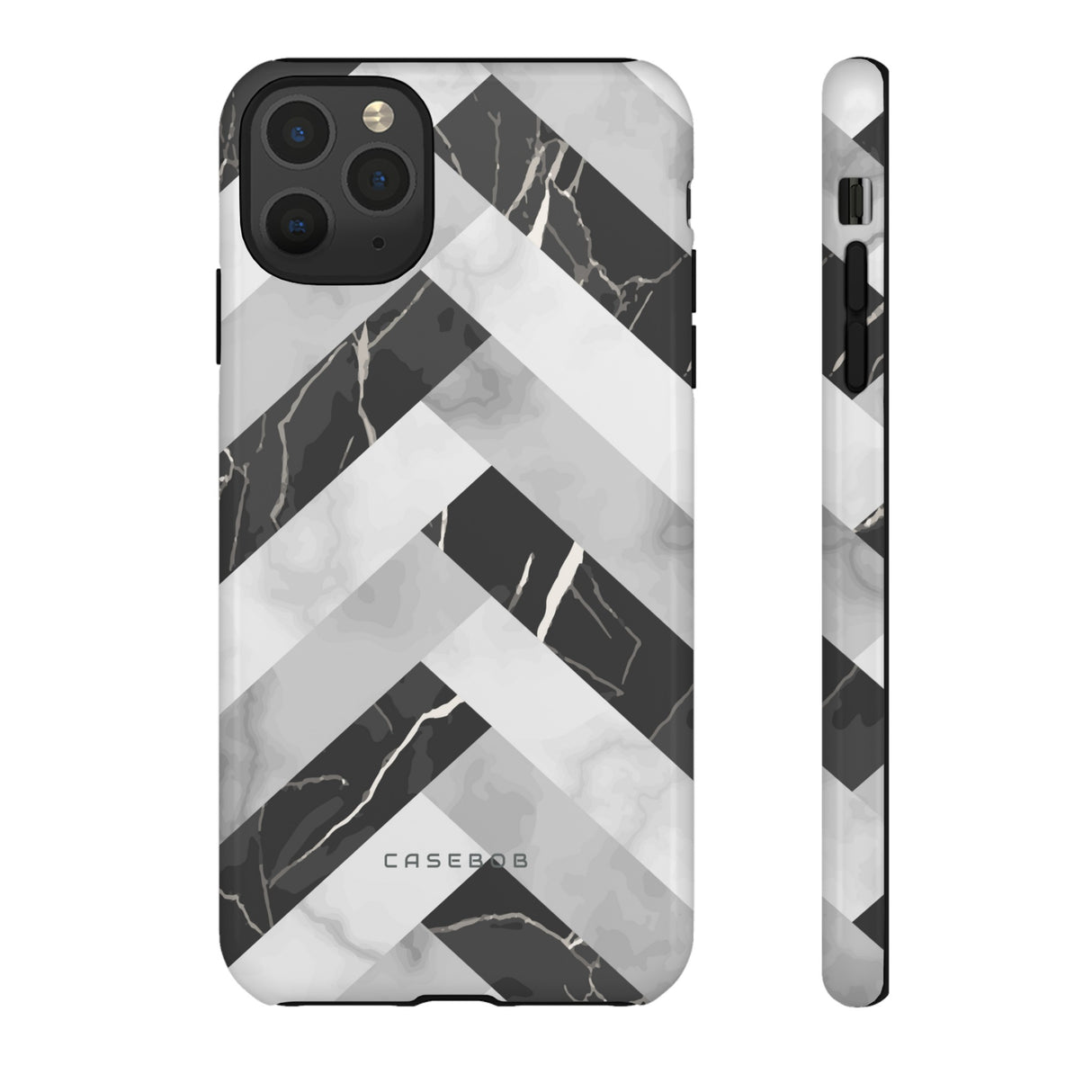 Grey Herringbone - Protective Phone Case